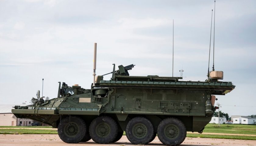 Le Stryker pour les tests du trophy de Rafael Actualités Défense | Construction de véhicules blindés | Etats-Unis