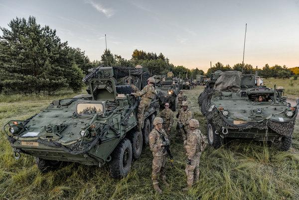 Effectifs de la brigade Stryker americaine deployee dans les pays baltes par lUS Army Actualités Défense | Aviation de chasse | Défense antiaérienne