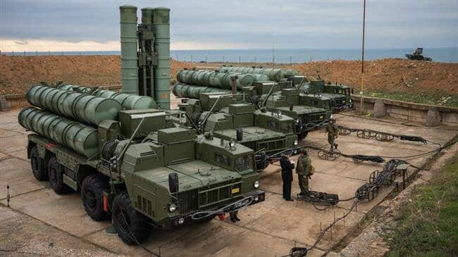 Missile launchers of the Russian S400 system