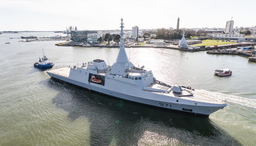 Corvette El Fateh Gowind 2500 in 2017 in Lorient Defense News | Industrial consolidation Defense | Military naval construction 