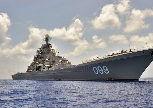Le croiseur nucleaire Piot Veliki Pierre le Grand de la classe Kirov de la Marine russe