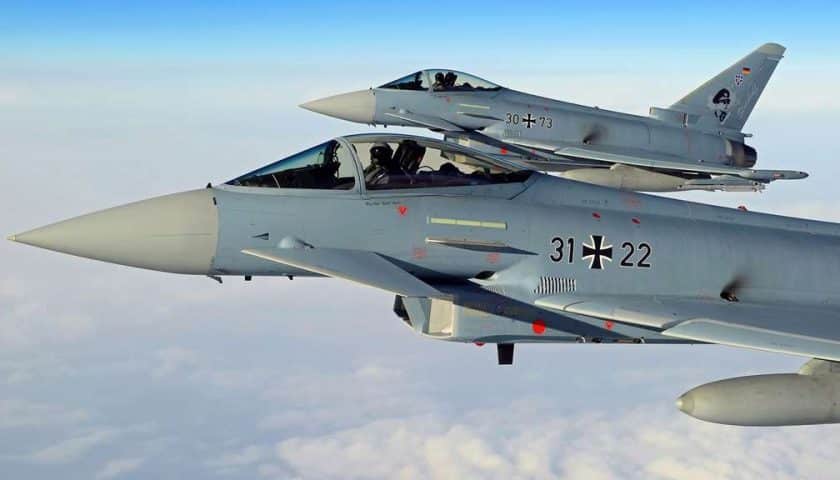 Eurofighter Typhoon de la Luftwaffe en patrouille Allemagne | Analyses Défense | Aviation de chasse