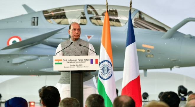 Shri Rajnath Singh defense minister india Rafale Aviation de chasse | Analyses Défense | Chaine de sous-traitance industrielle défense