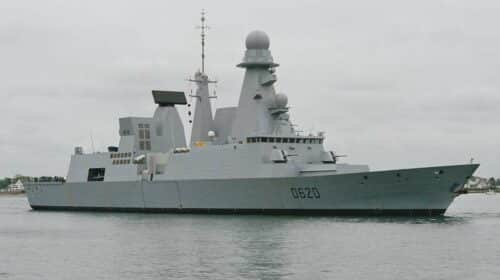 La fregate de Defense anti aerienne Forbin de la Marine Nationale Frégate FREMM classe Aquitaine