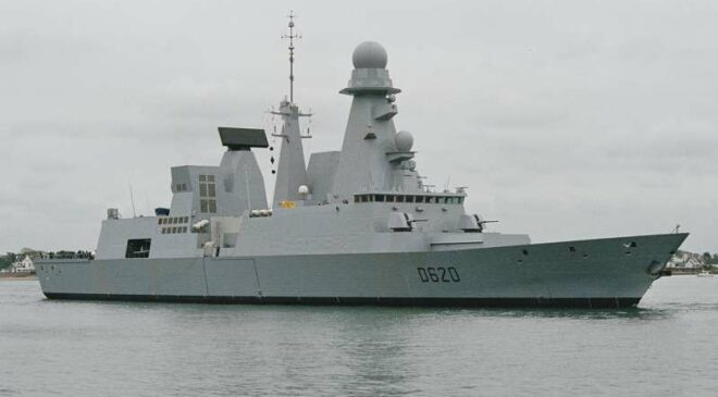 The Forbin anti-aircraft defense frigate of the French Navy