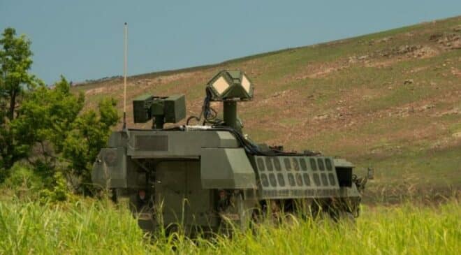 M-SHORAD&#39;s Stryker Guardian directed energy system features a 50 KW laser