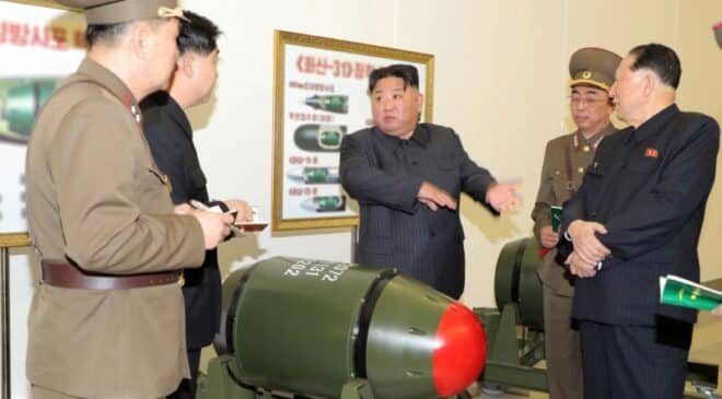 Miniature nuclear Warhead North Korea Kim Jong un e1680099575991