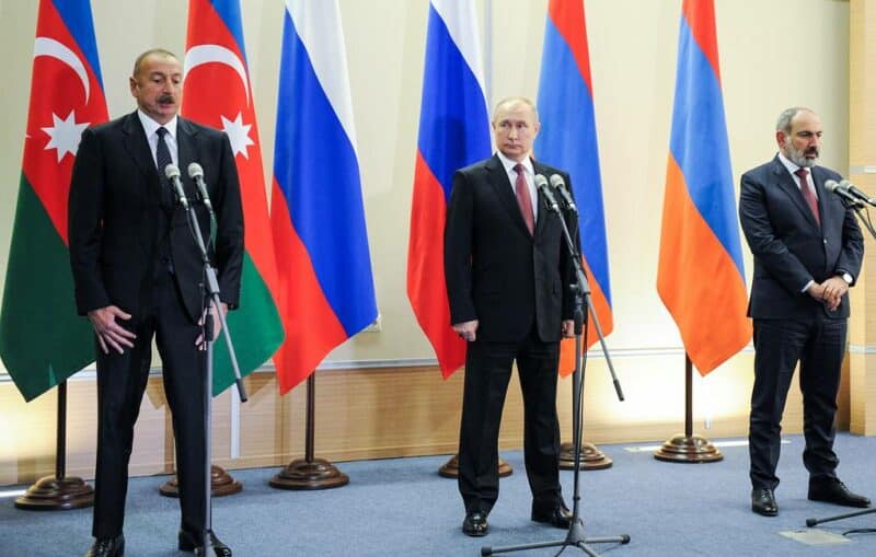 Putin Aliiev Pashinyan e1684857243836 Russo-Ukrainian Conflict | Germany | Flash Defense 