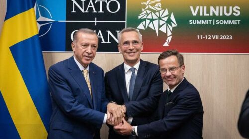 Erdogan Stoltenberg Kristersson Vilnius OTAN