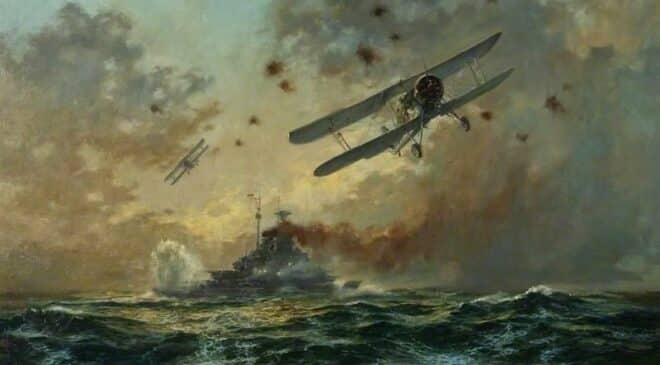 Dreadnought-Moment – ​​Schwertfisch der HMS Ark Royal trifft auf die Bismarck