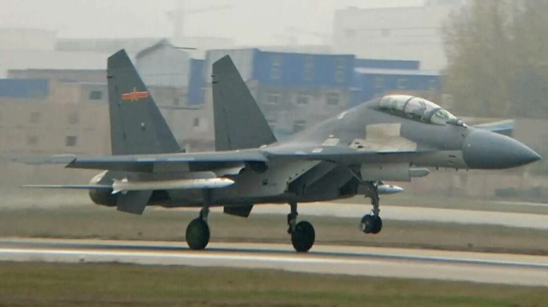J-16 PLAAF armed with the PL-17 long-range air-to-air missile