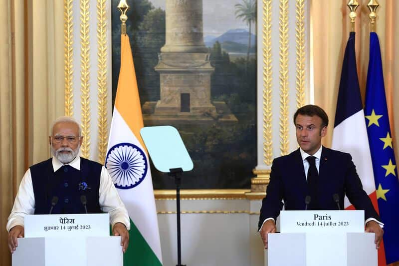 narendra Modi Emmanuel macron Paris 2023